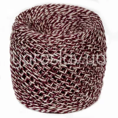 Пряжа вовни мериноса 10/2 №12 меланж бордо